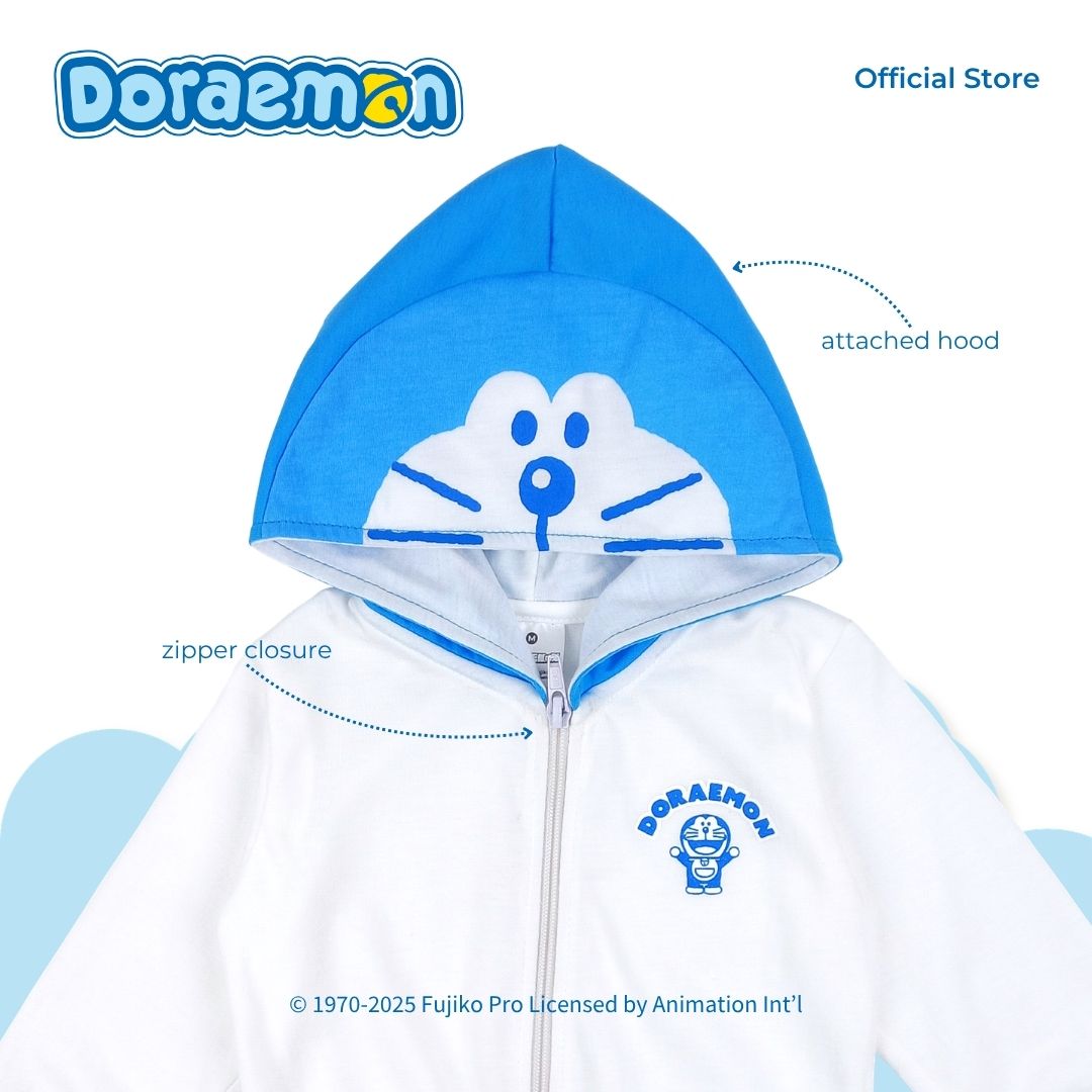 DORAEMON BLUES HOODED SWEATER FOR NEWBORN (0-6 MOS)