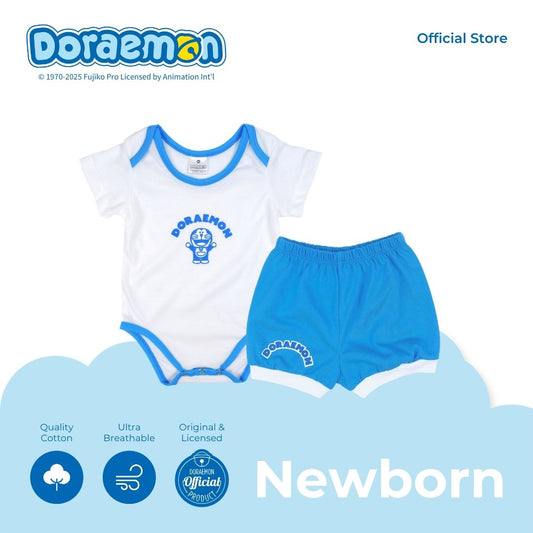 DORAEMON BLUES ONESIE AND SHORTS SET FOR NEWBORN (0-6 MOS)