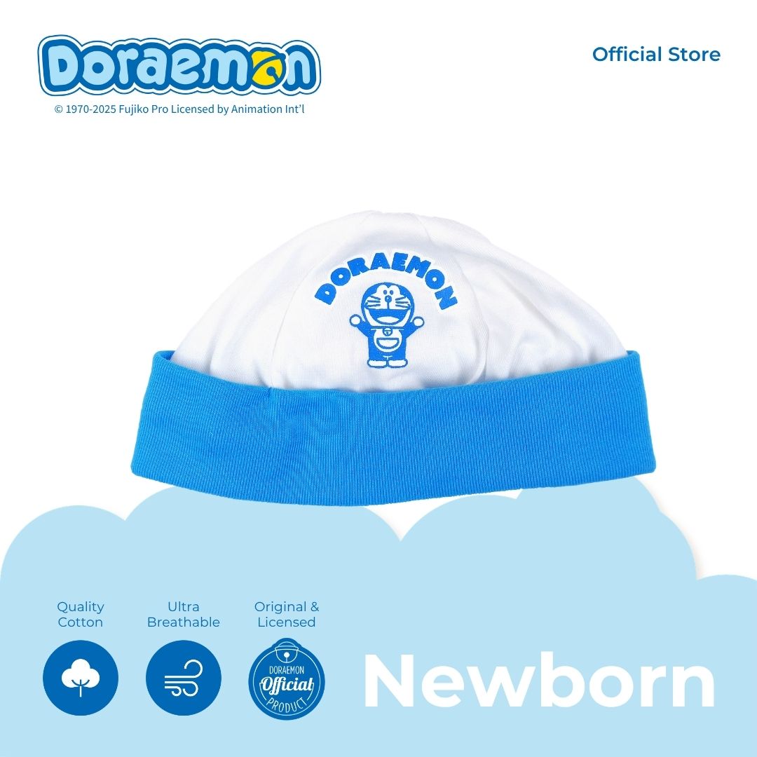DORAEMON BLUES BONNET FOR NEWBORN