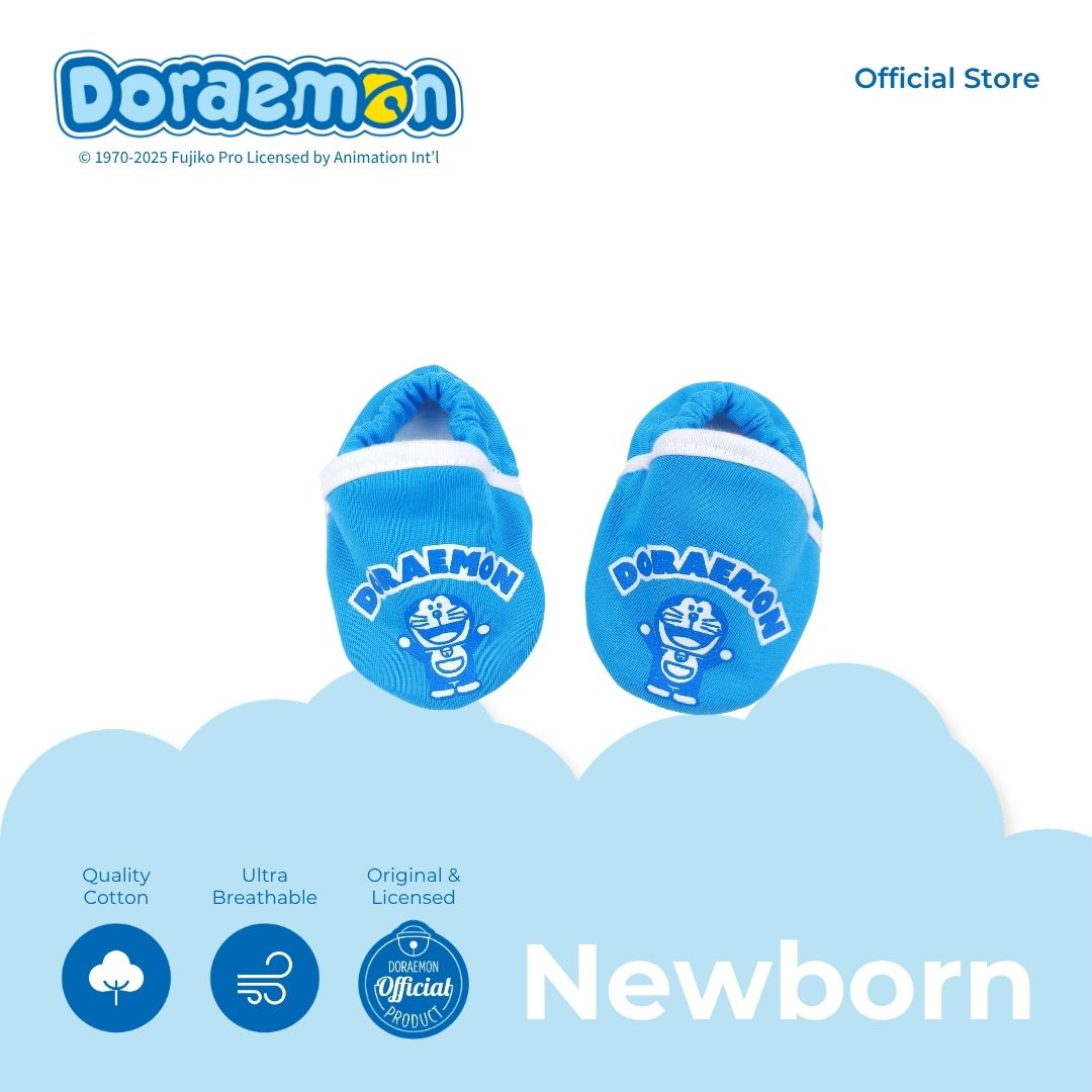 DORAEMON BLUES BOOTIES 1 PAIR FOR NEWBORN