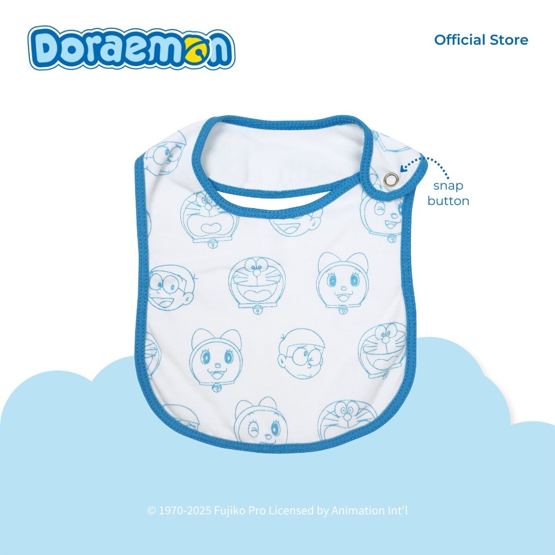 DORAEMON FAMILY BIB FOR NEWBORN 0-6 MONTHS