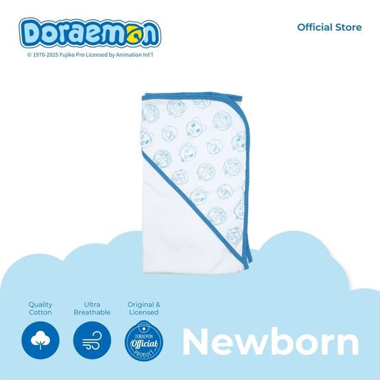 DORAEMON FAMILY HOODED BLANKET FOR NEWBORN 0-6 MONTHS