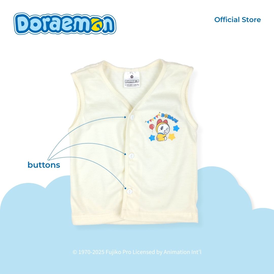 DORAEMON TOMODACHI 3 IN 1 SLEEVELESS TOP FOR NEWBORN (0-6 MOS)