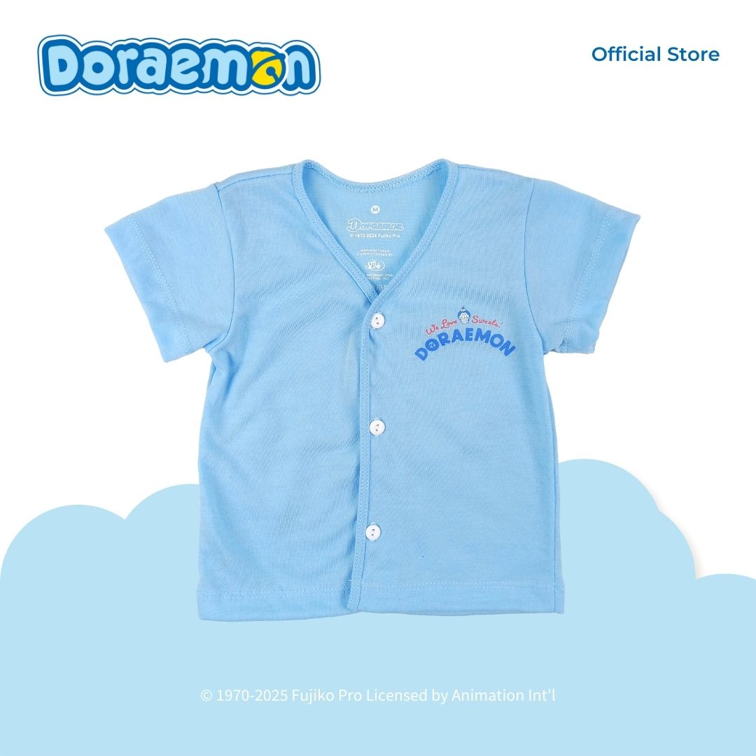 DORAEMON SWEETS 3 IN 1 SHORT SLEEVED TOP FOR NEWBORN (0-6 MOS)