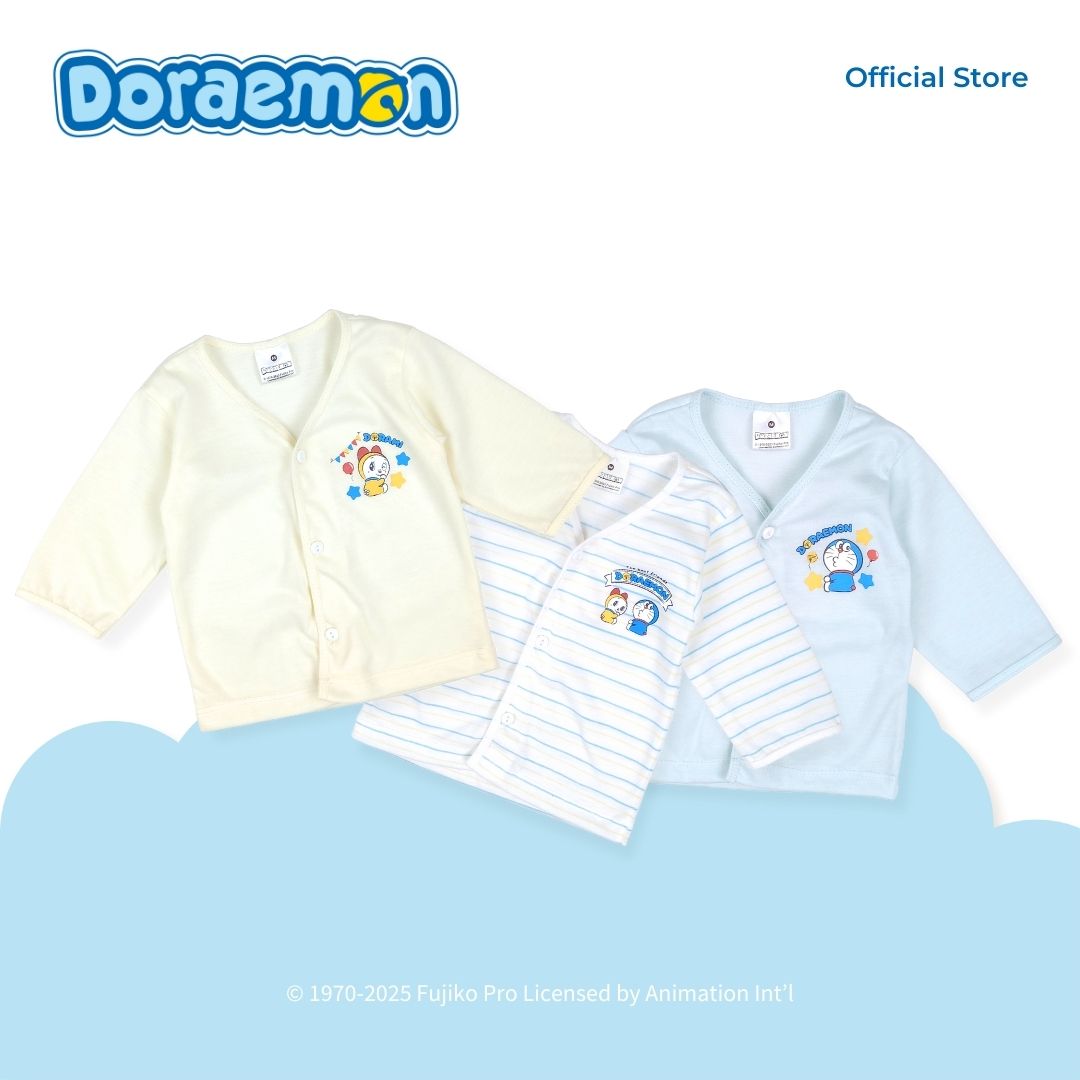 DORAEMON TOMODACHI 3 IN 1 LONG SLEEVED TOP FOR NEWBORN (0-6 MOS)