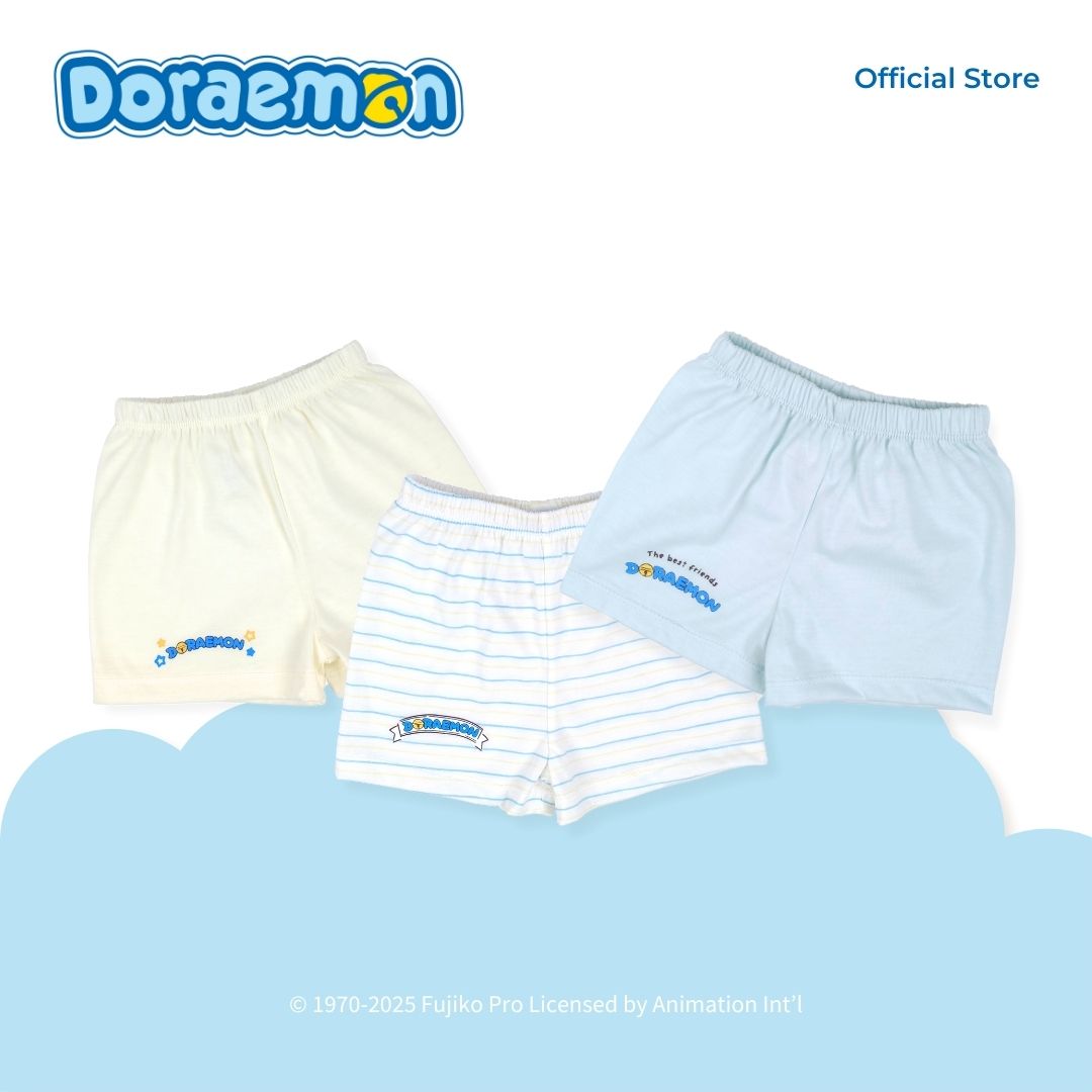 DORAEMON TOMODACHI 3 IN 1 SHORTS FOR NEWBORN (0-6 MOS)