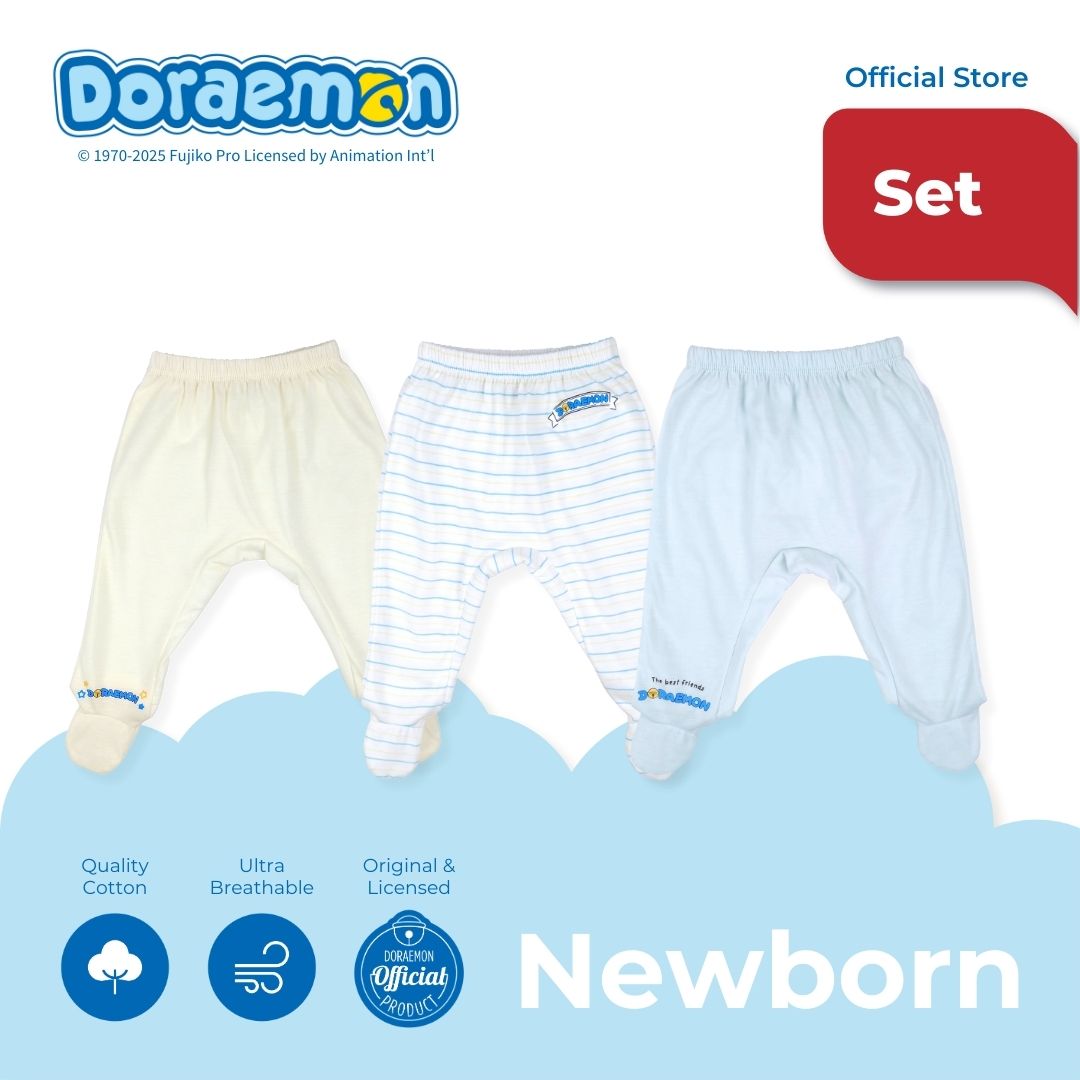 DORAEMON TOMODACHI 3 IN 1 PAJAMA WITH FOOTSIES FOR NEWBORN (0-6 MOS)