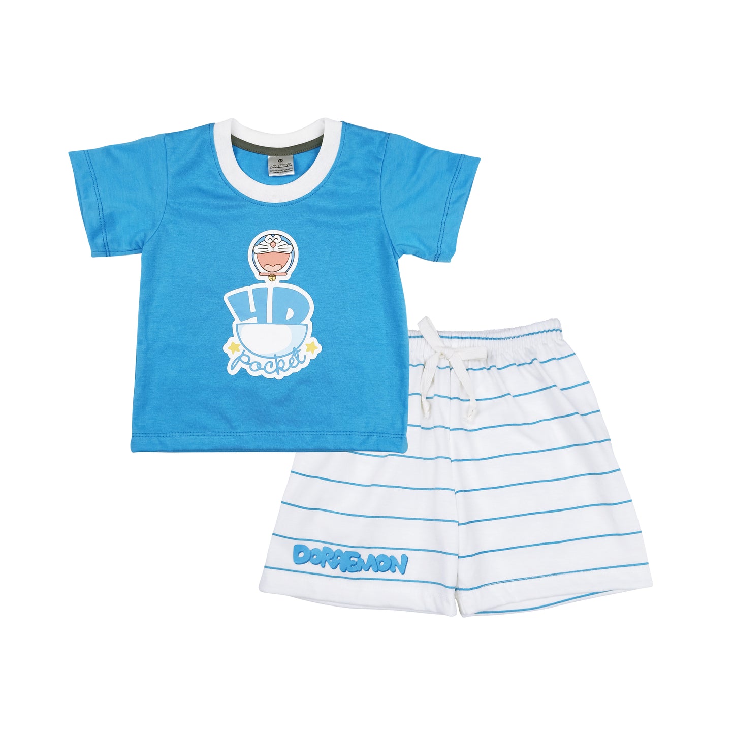 DORAEMON 4D POCKET TSHIRT AND SHORTS FOR INFANTS