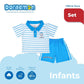 DORAEMON DESSERTS POLO AND SHORTS SET FOR INFANTS (3-12 MOS)
