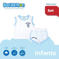 DORAEMON SWEET GADGETS MUSCLE SHIRT AND SHORTS SET FOR INFANTS (3-12 MOS)