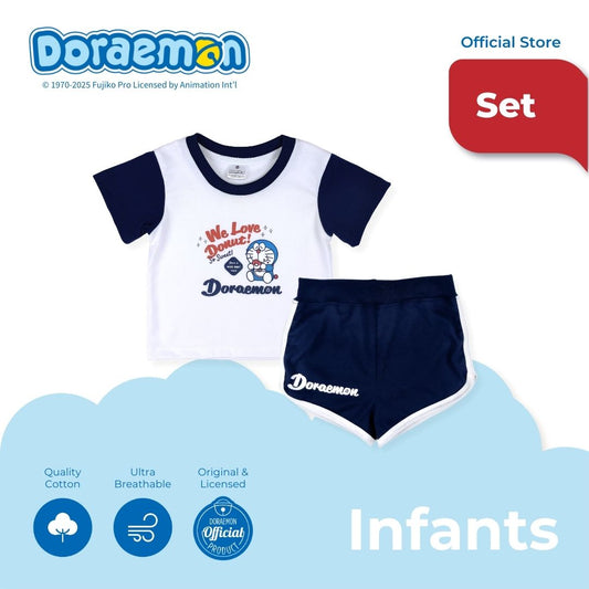 DORAEMON SWEET GADGETS T-SHIRT AND SHORTS SET FOR INFANTS (3-12 MOS)