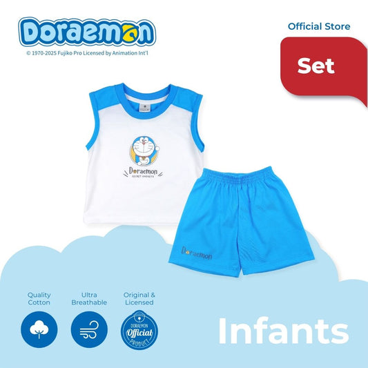 DORAEMON GAJETTO MUSCLE SHIRT AND SHORTS SET FOR INFANTS (3-12 MOS)