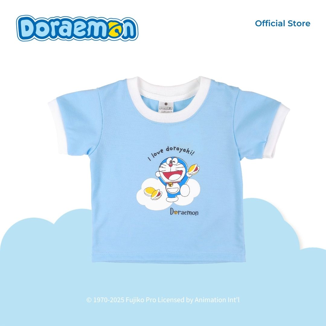 DORAEMON KUMO T-SHIRT AND SHORTS SET FOR INFANTS (3-12 MOS)