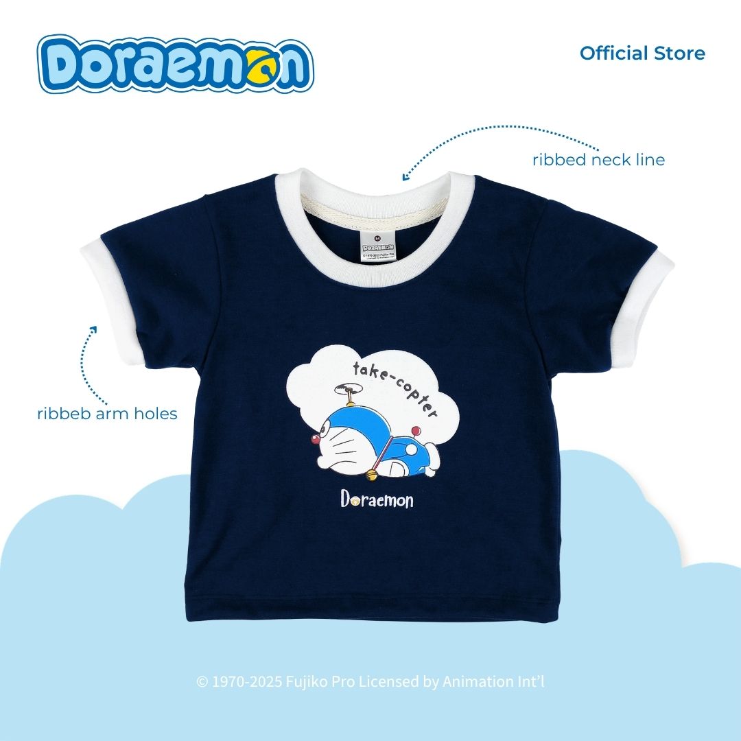 DORAEMON KUMO T-SHIRT AND SHORTS SET FOR INFANTS (3-12 MOS)