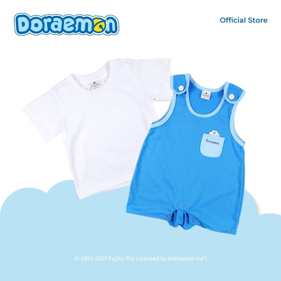DORAEMON ODOROKI JUMPER SET FOR INFANTS (3-12 MOS)