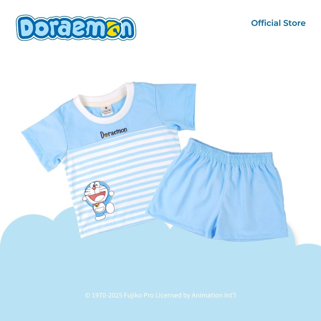 DORAEMON YOKINA 1 T-SHIRT AND SHORTS SET FOR INFANTS (3-12 MOS)