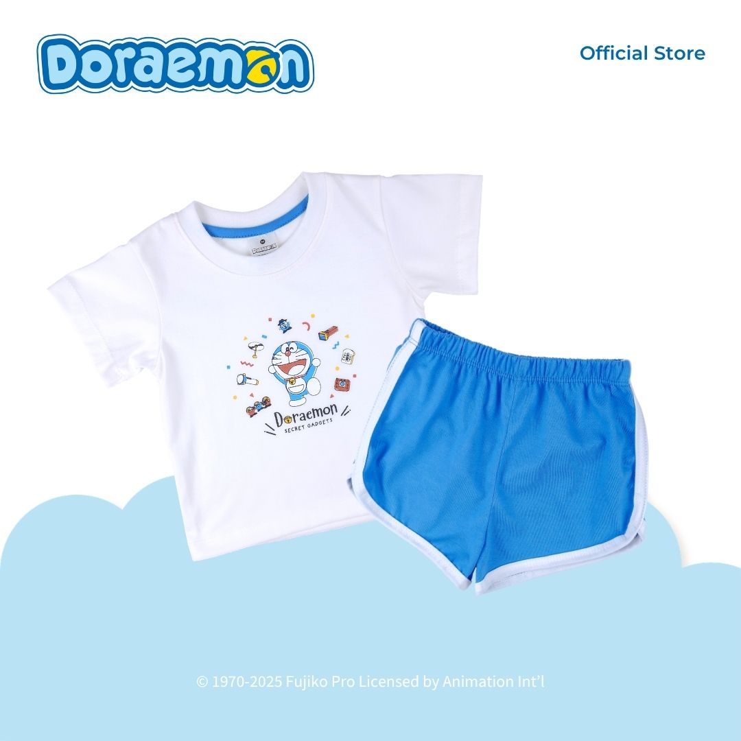 DORAEMON YOKINA 1 T-SHIRT AND SHORTS SET FOR INFANTS (3-12 MOS)