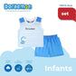 DORAEMON YOKINA 1 MUSCLE TEE AND SHORTS SET FOR INFANTS (3-12 MOS)