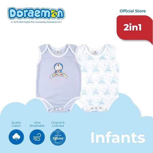 DORAEMON BANA 2 IN 1 PACK SLEEVELESS ONESIE FOR INFANTS (3-12 MOS)
