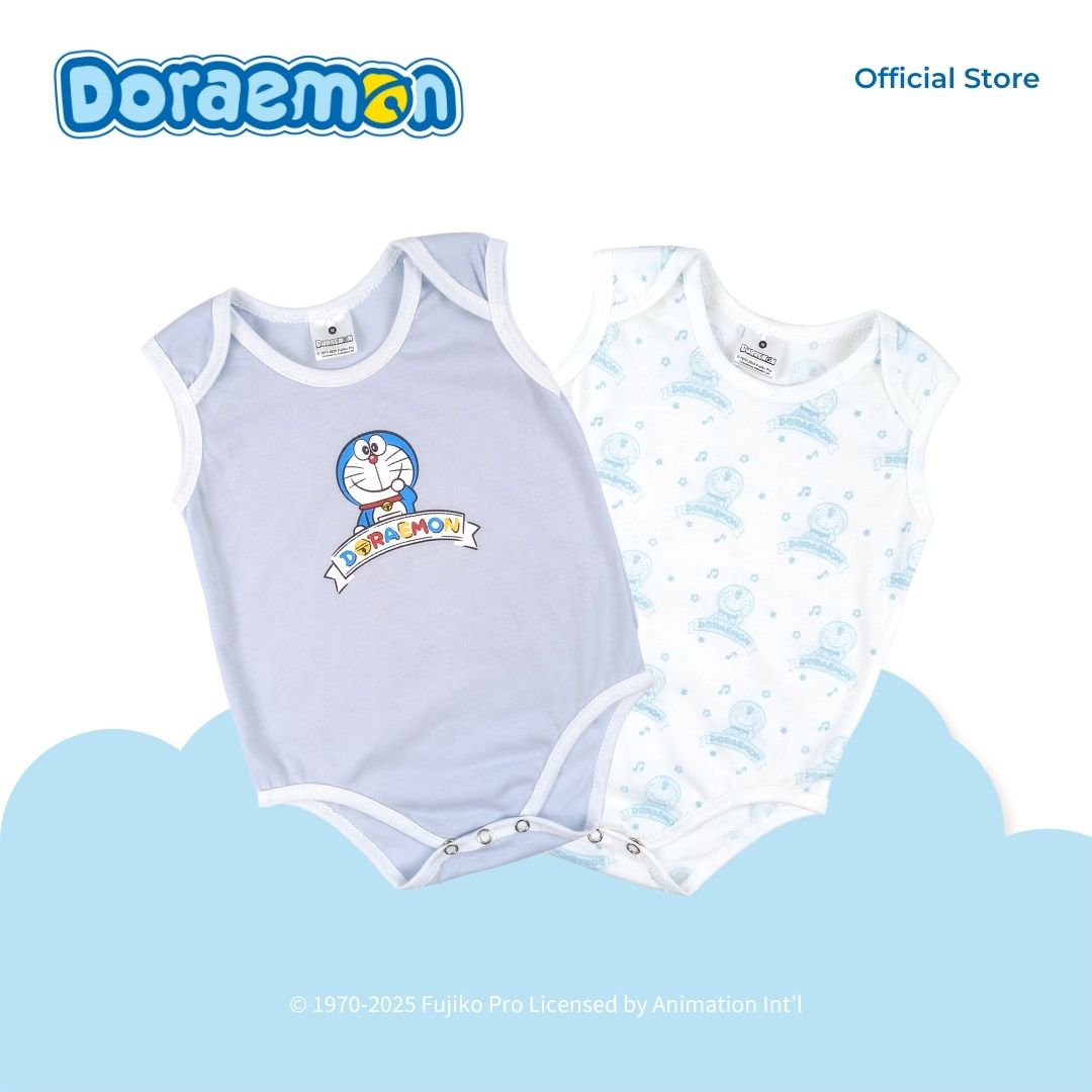 DORAEMON BANA 2 IN 1 PACK SLEEVELESS ONESIE FOR INFANTS (3-12 MOS)