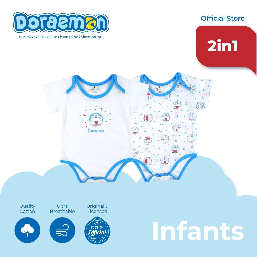DORAEMON YOROKOBI 2 IN 1 PACK ONESIE FOR INFANTS (3-12 MOS)