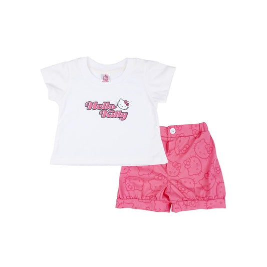 HELLO KITTY FACES T-SHIRT AND SHORTS FOR INFANTS (3-12 MONTHS)