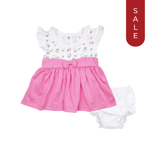 HELLO KITTY GUTSY SHORT DRESS WITH PANTY FOR INFANTS (3-12 MONTHS)