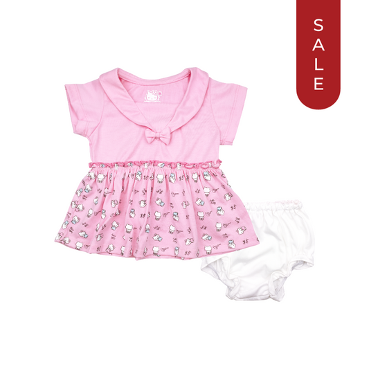 HELLO KITTY GUTSY SHORT DRESS WITH PANTY FOR INFANTS (3-12 MONTHS)