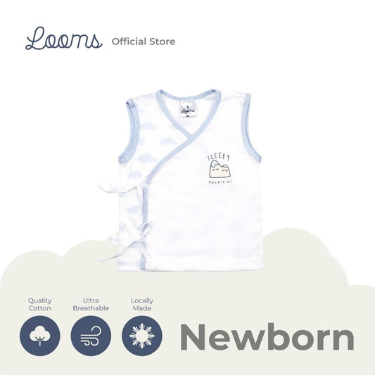 SLEEPY MOUNTAINS TIESIDE SLEEVELESS TOP FOR NEWBORN (0-6 MOS)