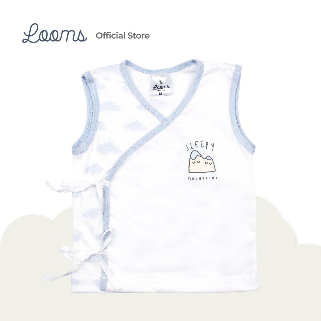 SLEEPY MOUNTAINS TIESIDE SLEEVELESS TOP FOR NEWBORN (0-6 MOS)