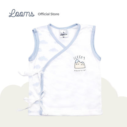 SLEEPY MOUNTAINS TIESIDE SLEEVELESS TOP FOR NEWBORN (0-6 MOS)