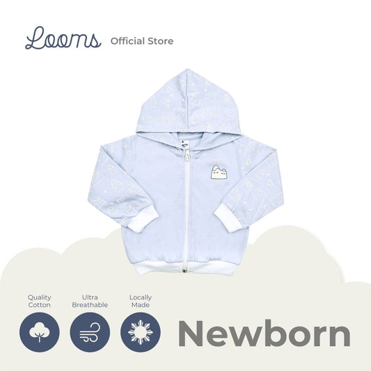 SLEEPY MOUNTAINS SWEATER WITH HOOD FOR NEWBORN (0-6 MOS)