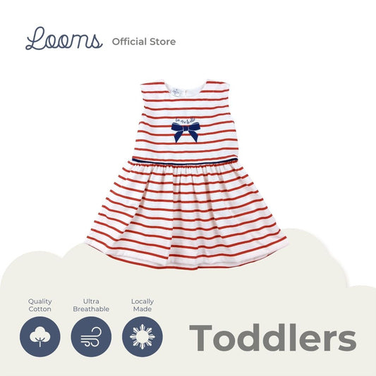 FRENCH SUMMER STRIPED DRESS FOR TODDLERS (1-3 YRS)