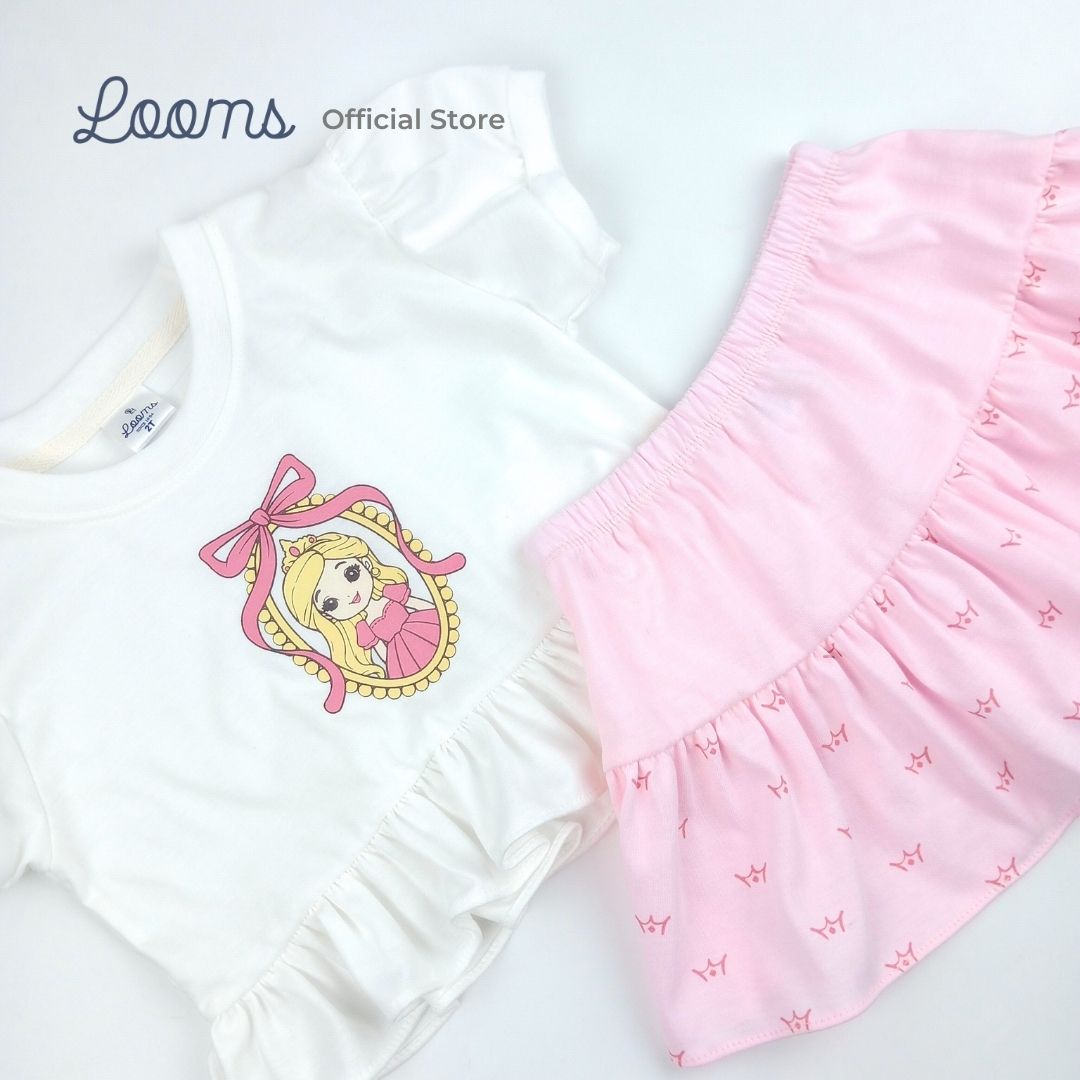 PRINCESS BLOUSE AND SKIRT SET FOR TODDLERS (1-3 YRS)