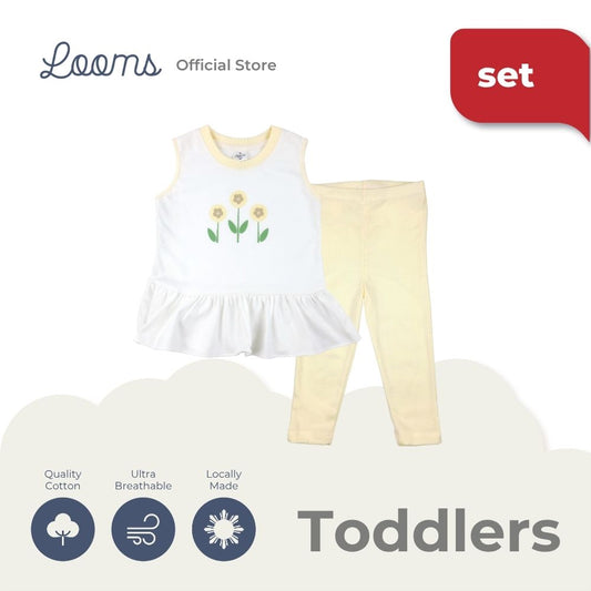 BLOOMS BLOUSE AND LEGGINGS SET FOR TODDLERS (1-3 YRS)