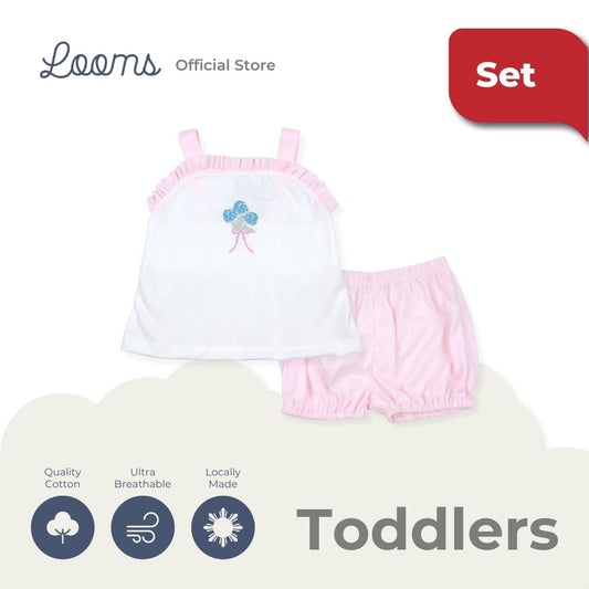 BOUQUET TANK TOP AND SHORTS SET FOR TODDLERS (1-3 YRS)