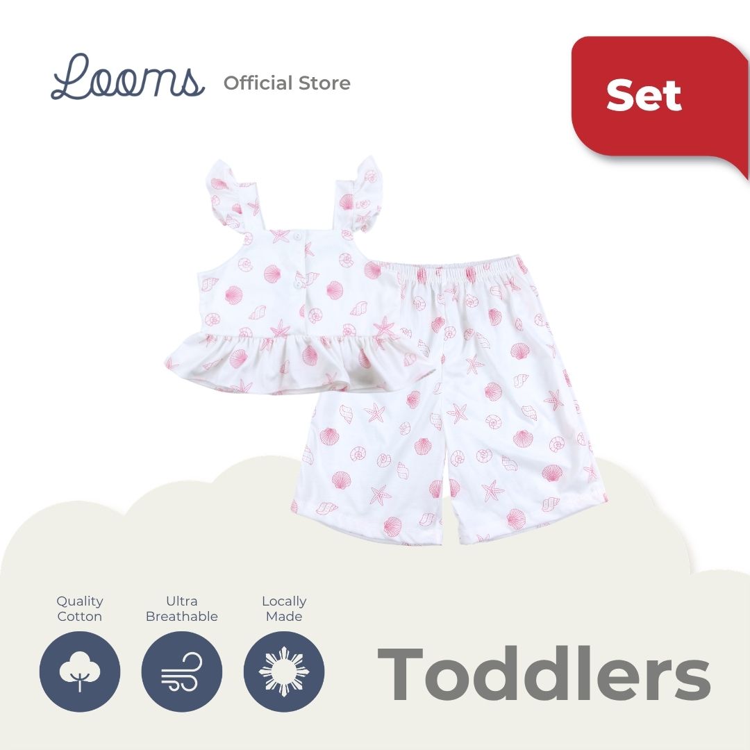 SEASHELLS COORDS TERNO SET FOR TODDLERS (1-3 YRS)