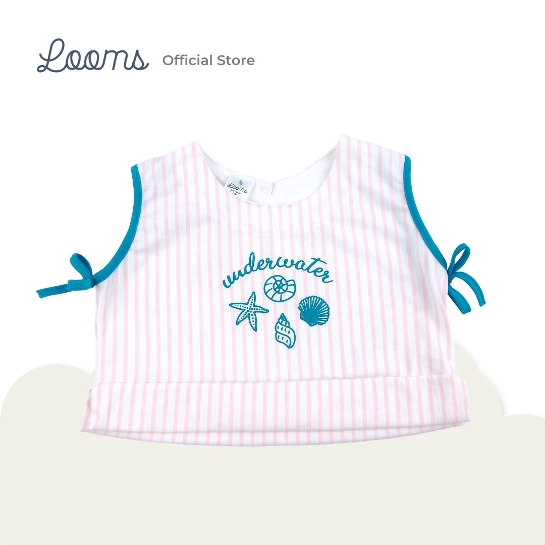 SEASHELLS SLEEVELESS TOP AND SKIRT TERNO SET FOR TODDLERS (1-3 YRS)