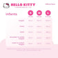 HELLO KITTY BLUSH ROMPER SET FOR INFANTS 3-12 MONTHS