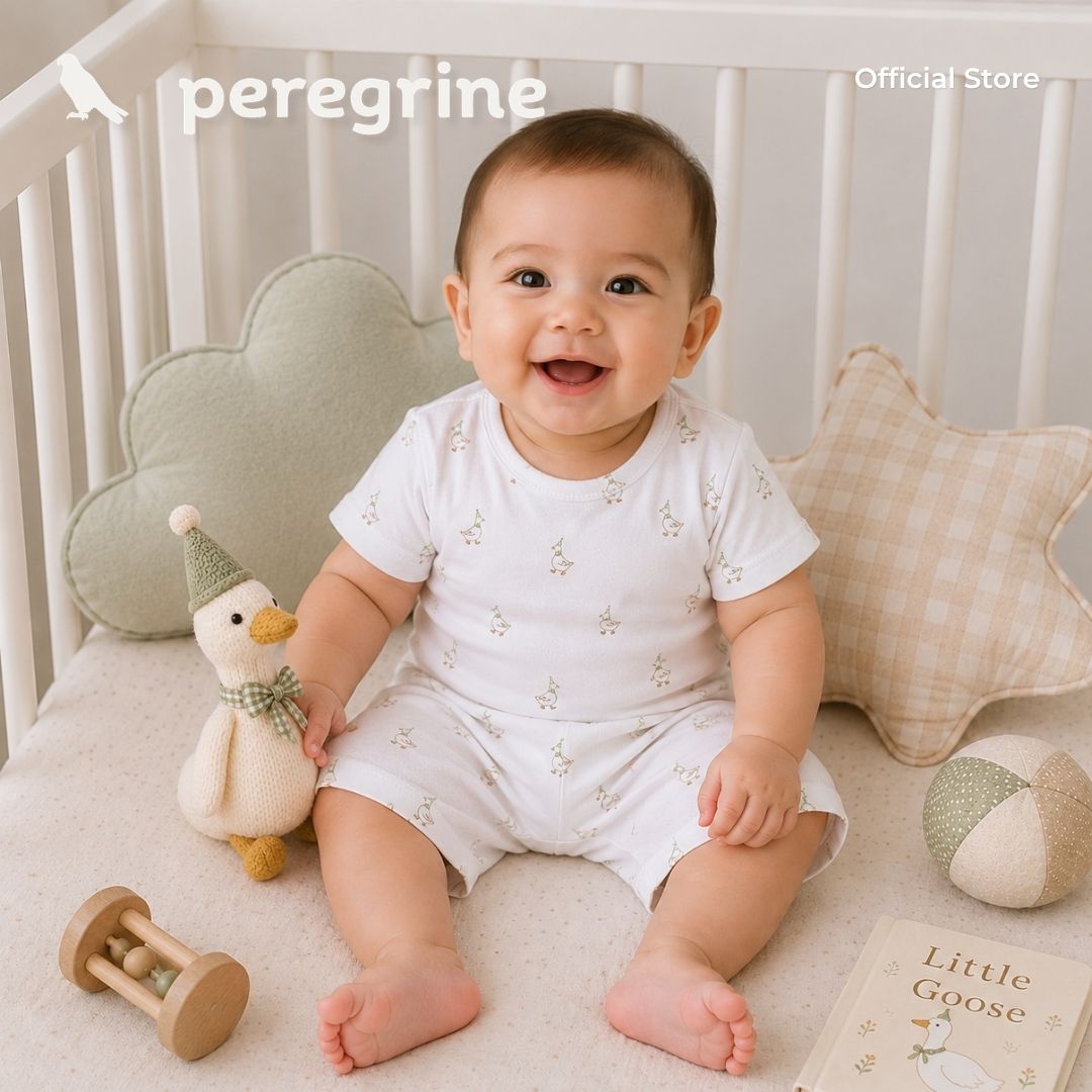 PEREGRINE SILLY GOOSE SHIRT AND SHORTS SET FOR INFANTS (3-12 MONTHS)