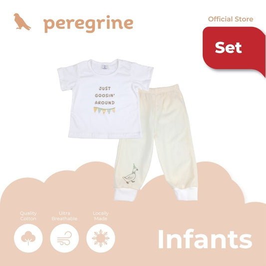 PEREGRINE SILLY GOOSE SHIRT AND PAJAMA SET FOR INFANTS (3-12 MONTHS)