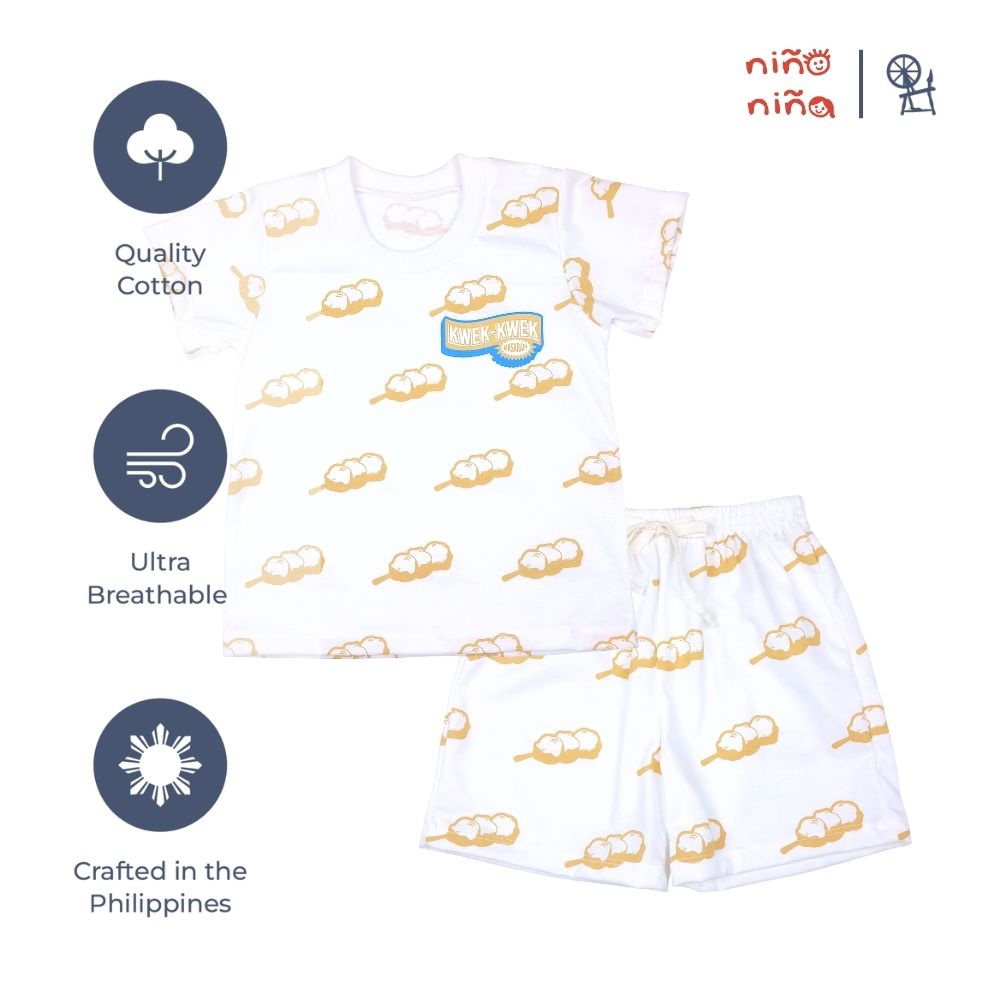 NIÑO NIÑA PINOY STREAT BOYS T-SHIRT AND SHORTS SET FOR TODDLERS 1-4 YEARS OLD