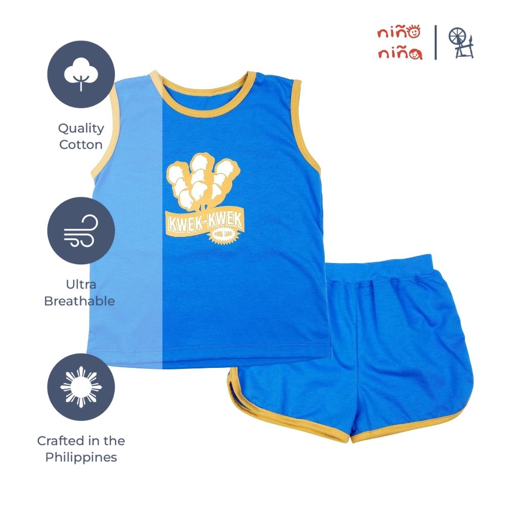 NIÑO NIÑA PINOY STREAT BOYS TANK TOP AND SHORTS SET FOR TODDLERS 1-4 YEARS OLD