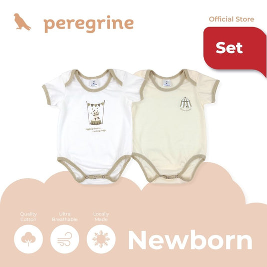 PEREGRINE CIRQUE BEBE ONESIE 2 IN 1 PACK FOR NEWBORN (0-6 MOS)