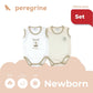 PEREGRINE CIRQUE BEBE SLEEVELESS ONESIE 2 IN 1 PACK FOR NEWBORN (0-6 MOS)