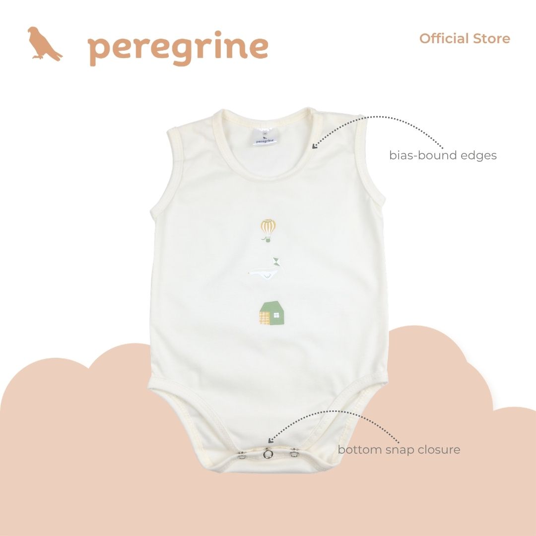 PEREGRINE SILLY GOOSE SLEEVELESS ONESIE 2 IN 1 PACK FOR NEWBORN (0-6 MOS)