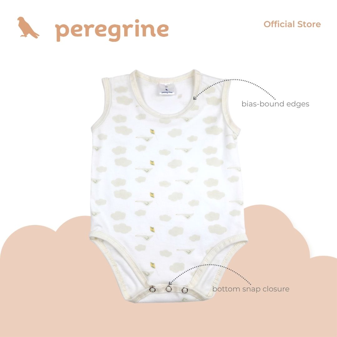 PEREGRINE SILLY GOOSE SLEEVELESS ONESIE 2 IN 1 PACK FOR NEWBORN (0-6 MOS)