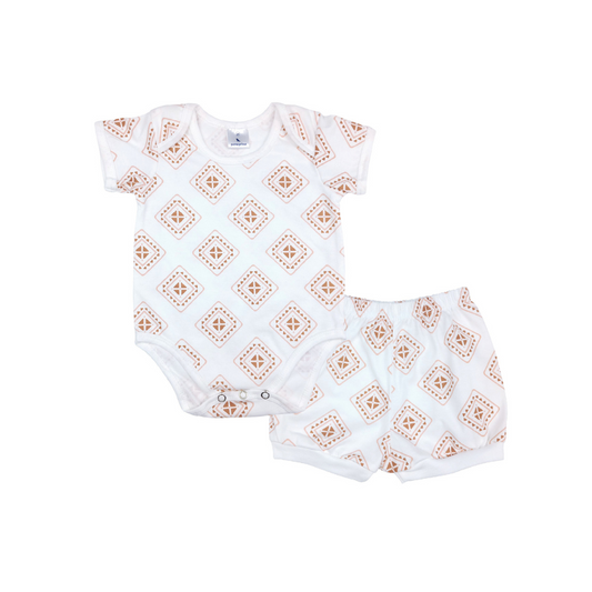 HABI ONESIE & SHORTS FOR NEWBORN (0-6 MONTHS)