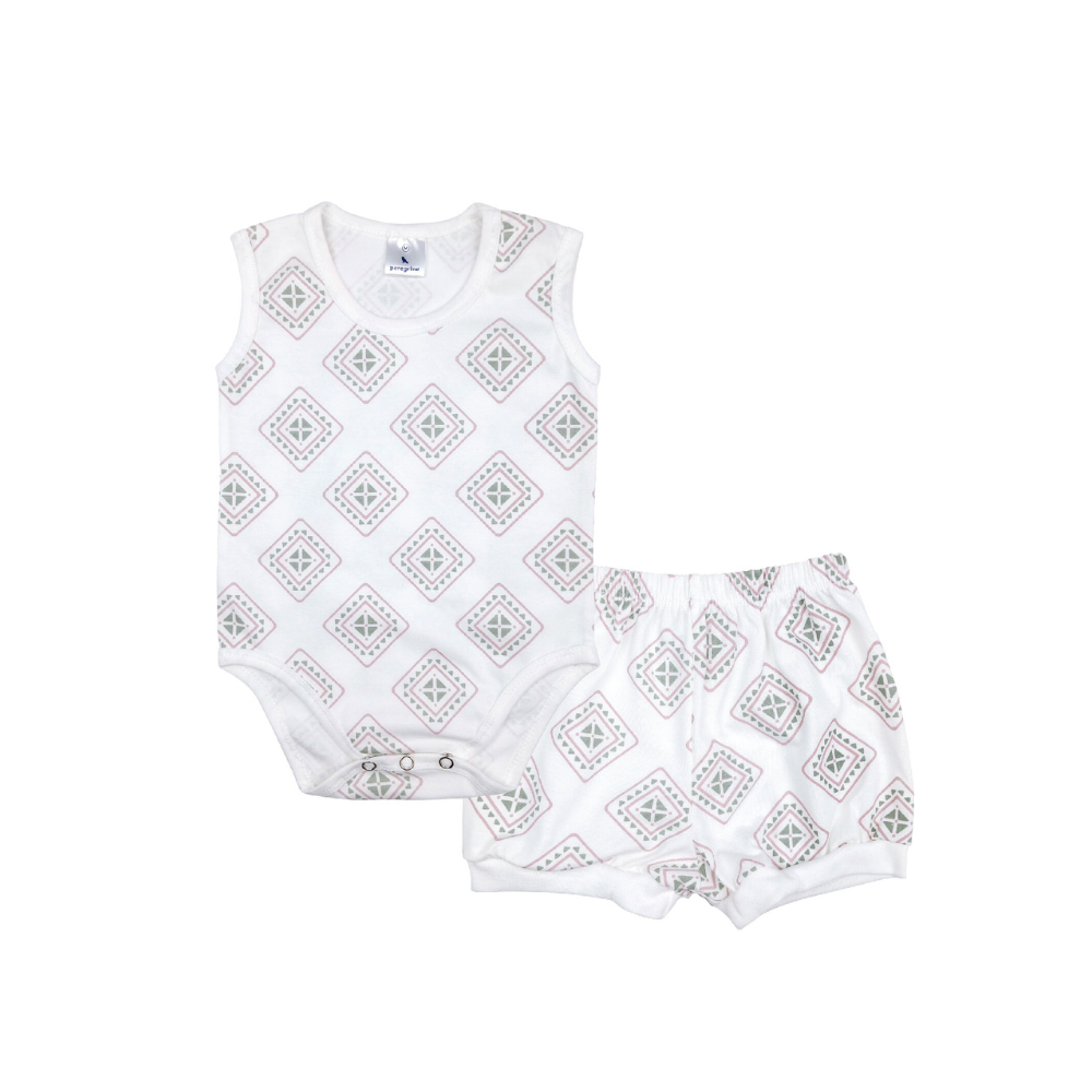 HABI ONESIE & SHORTS FOR NEWBORN (0-6 MONTHS)