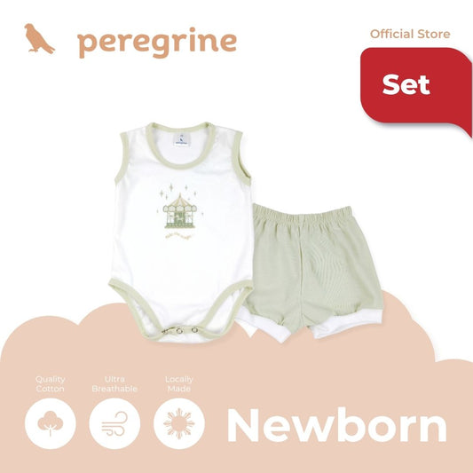 PEREGRINE CIRQUE BEBE SLEEVELESS ONESIE AND SHORTS SET FOR NEWBORN (0-6 MOS)
